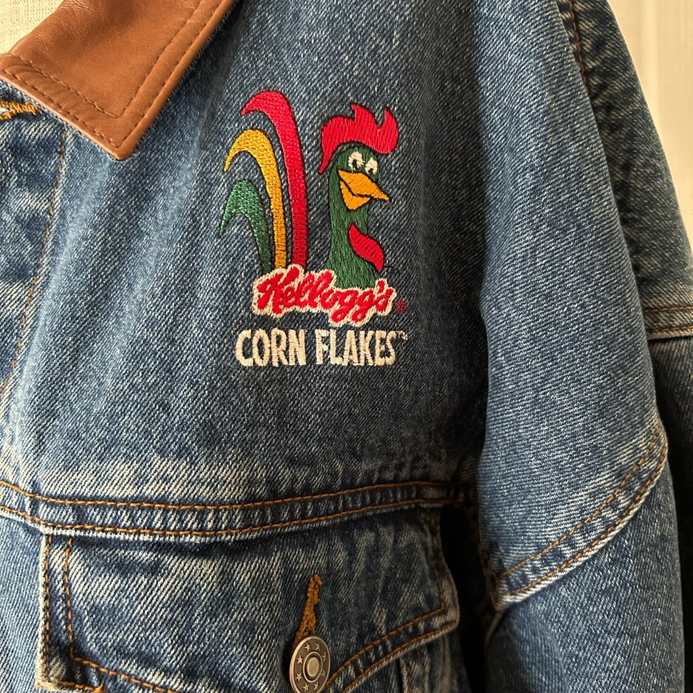Upstream Vintage denim jacket with Kellogg logo